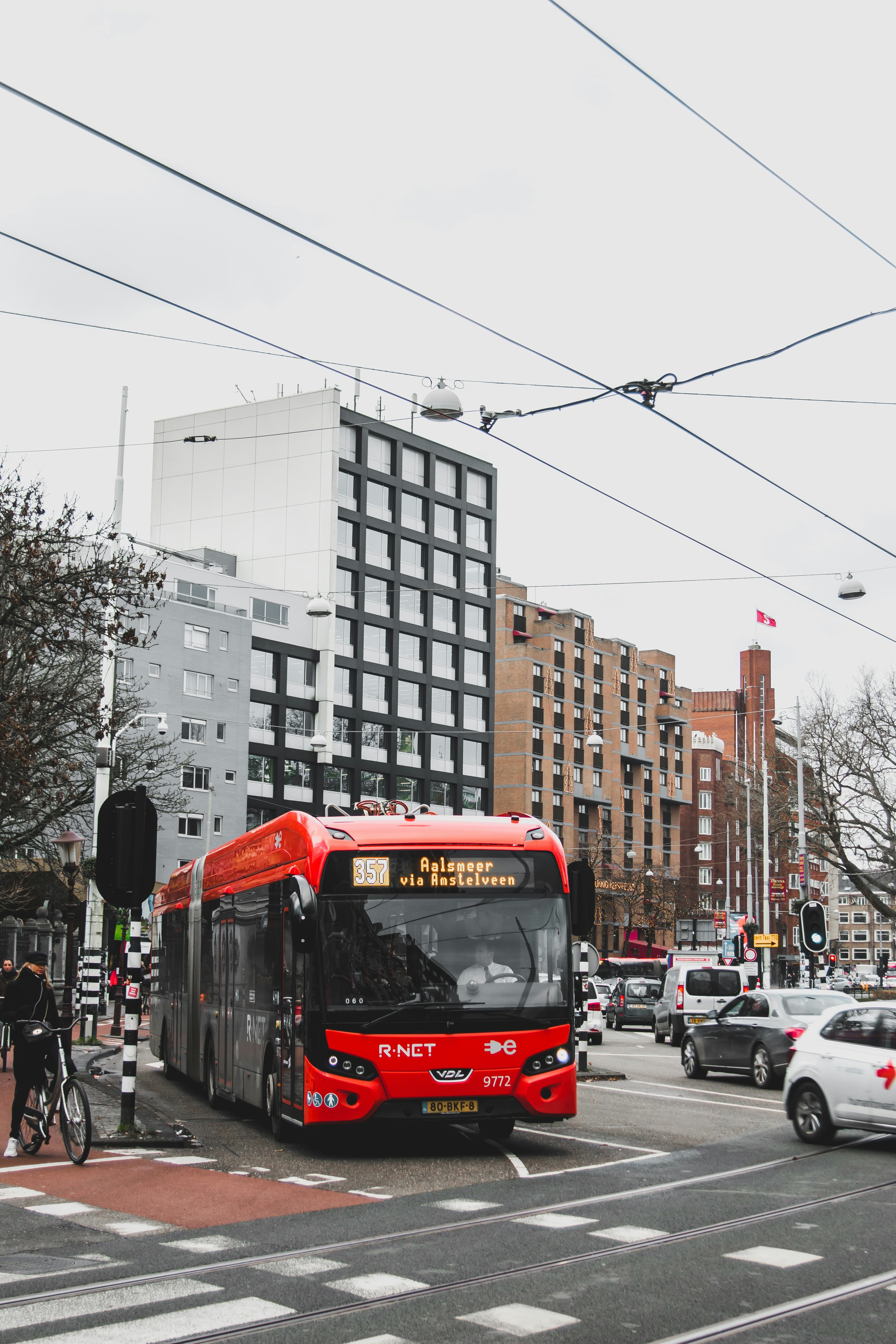 Modern luxury highway coach bus